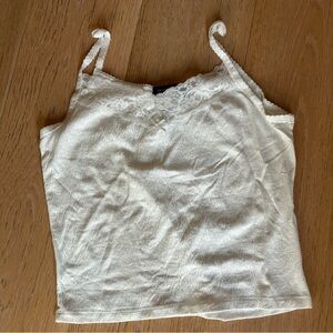 Brandy Melville White Lace Tank Top